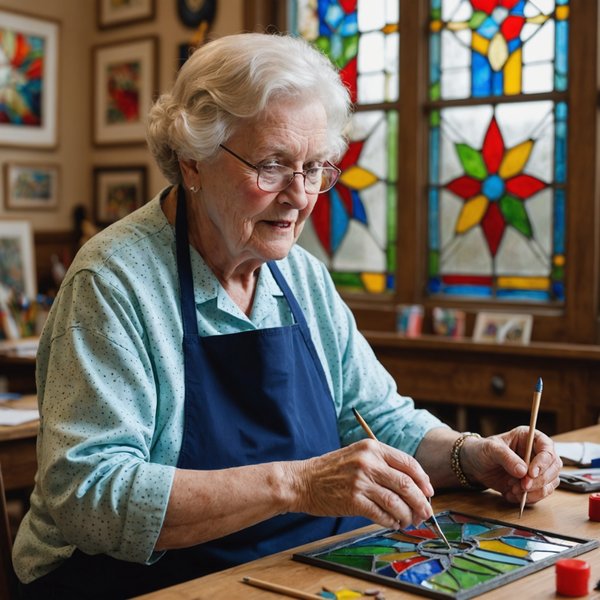 Quels sont les avantages des ateliers de vitrail pour la motricité fine et la créativité des seniors ?